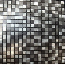 MOSAIQUES ALUMINIUM MASSIF MIX GREY 15/15/8mm