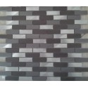 MOSAIQUES ALUMINIUM MASSIF MIX GREY 15/48/8mm